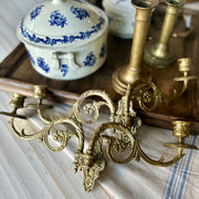 Pair of Antique French Brass Wall Sconce