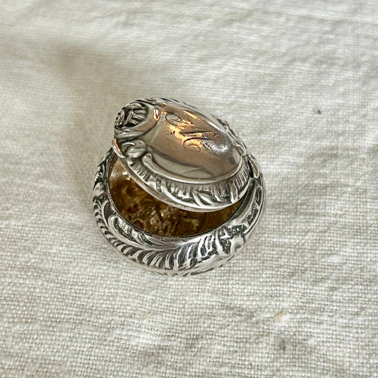 Victorian Sterling Silver Vinaigrette / Pill Box