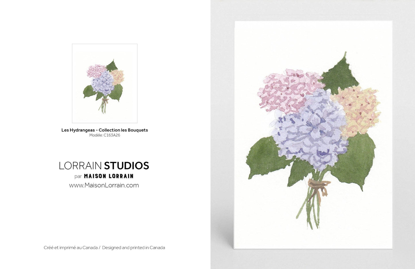 NEW Carte de souhaits - Les Hydrangeas / Greeting Card