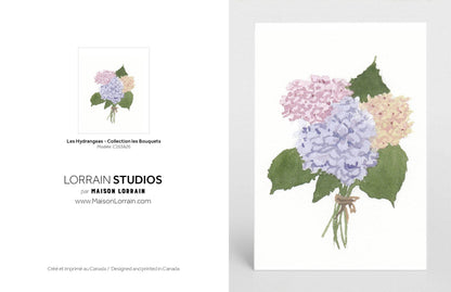 NEW Carte de souhaits - Les Hydrangeas / Greeting Card