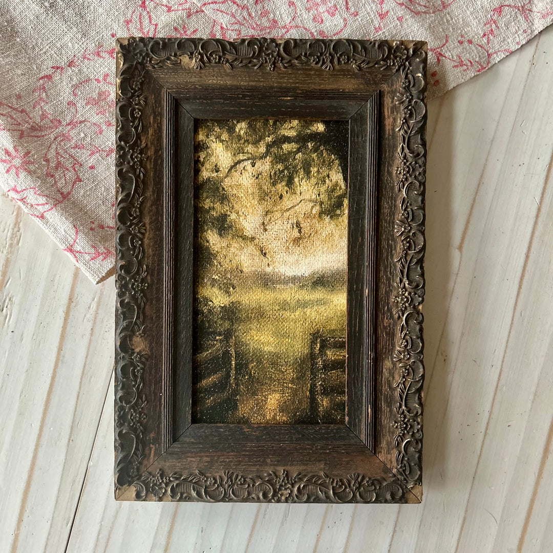 Where the path begins, in antique English frame