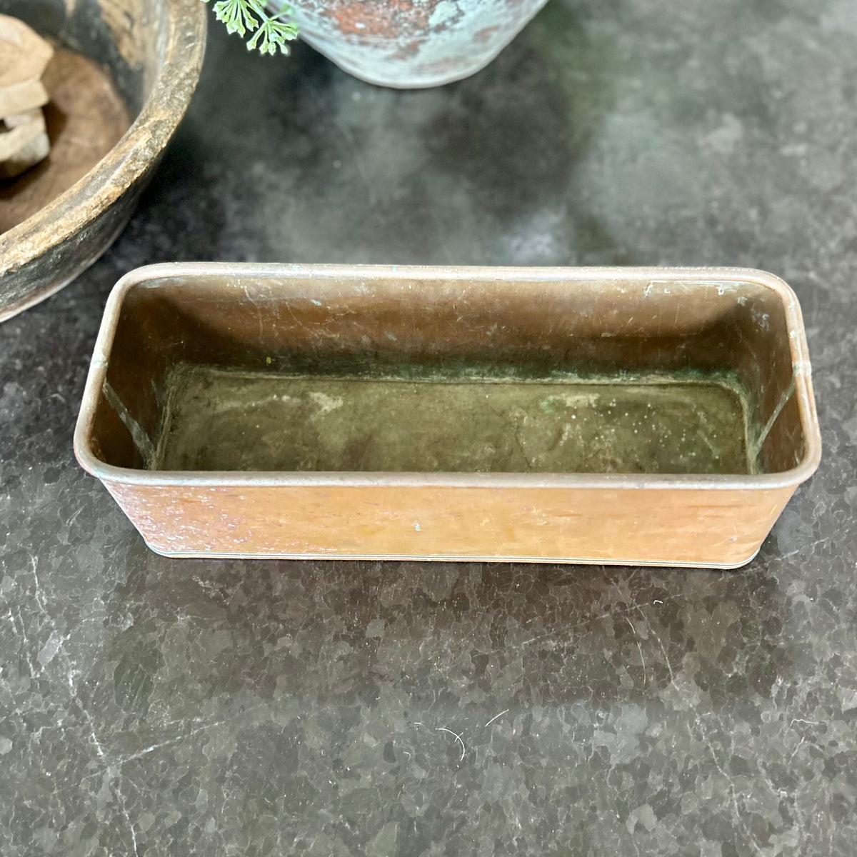 Antique English Copper Tea Loaf Pan | Stamped Made in England