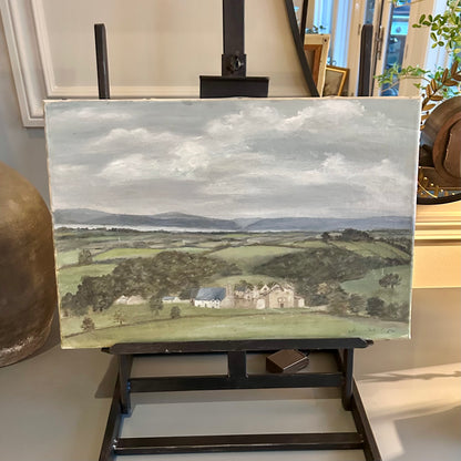 Vintage European Countryside Landscape on Canvas