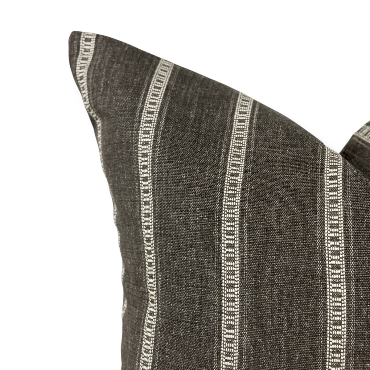 Charlie | Brown stripe woven pillow cover