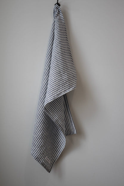 The Sawyer Tea Towel- Navy Stripe