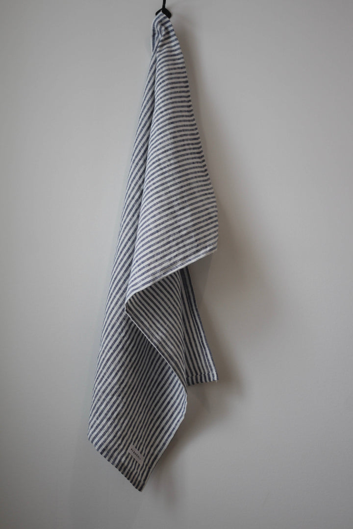 The Sawyer Tea Towel- Navy Stripe