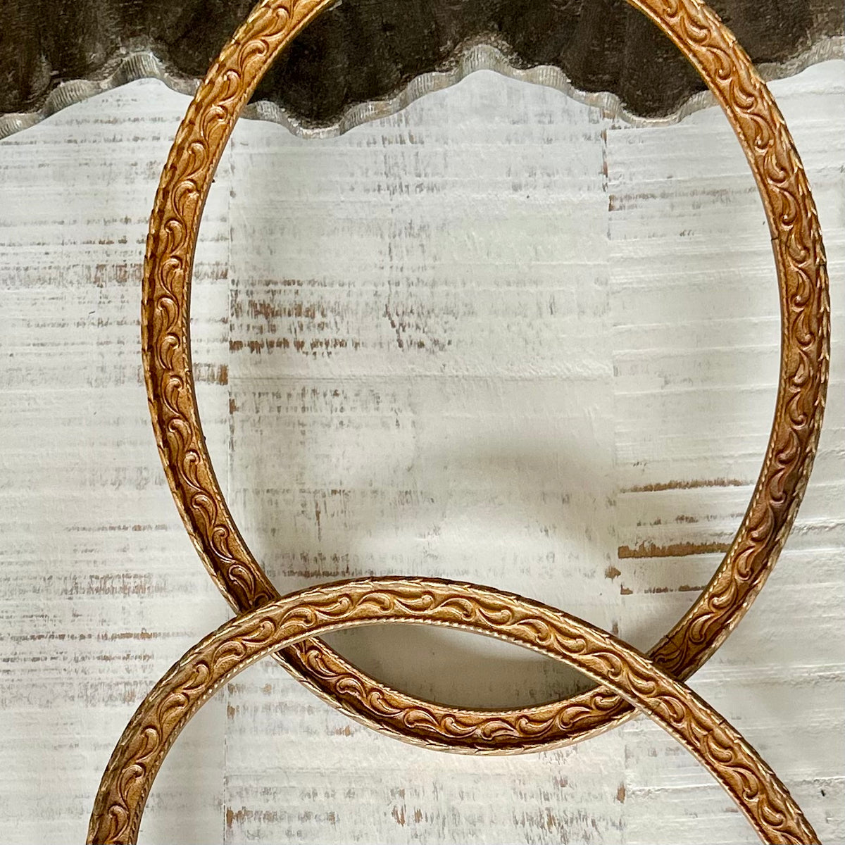 Pair of Antique French Oval Gilt Frames