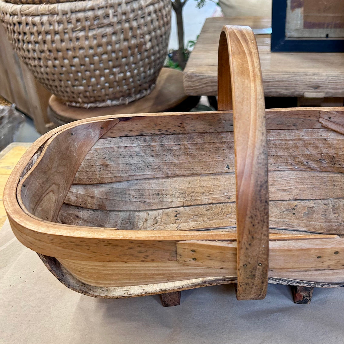 Antique English Sussex Garden Trug
