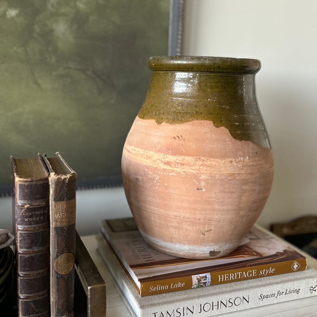 Antique French Glazed Terracotta Pot