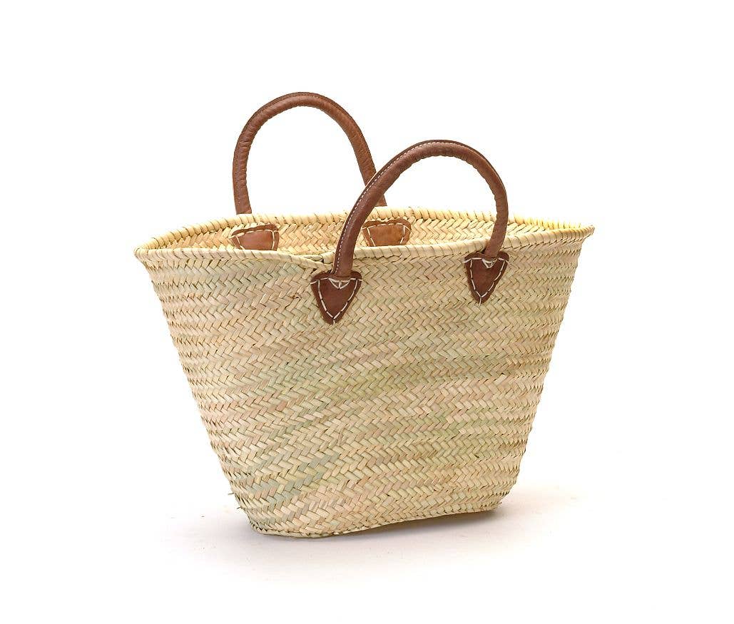 Provence Market Basket with Leather Handles