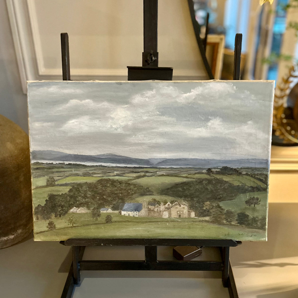 Vintage European Countryside Landscape on Canvas