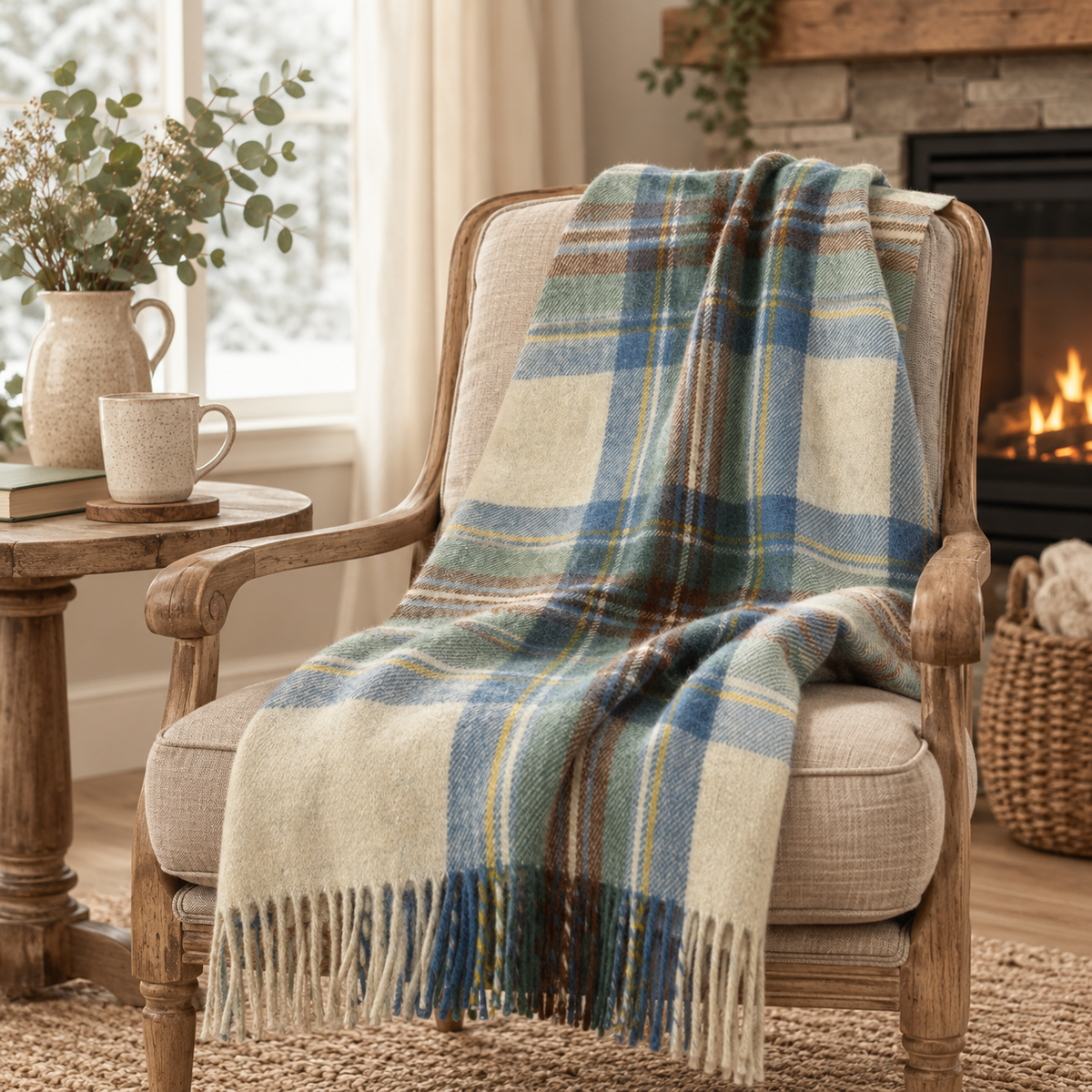 Tartan Tweed- Stewart Blue Muted