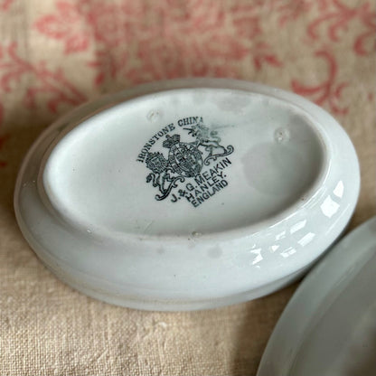Antique Ironstone Covered Dish