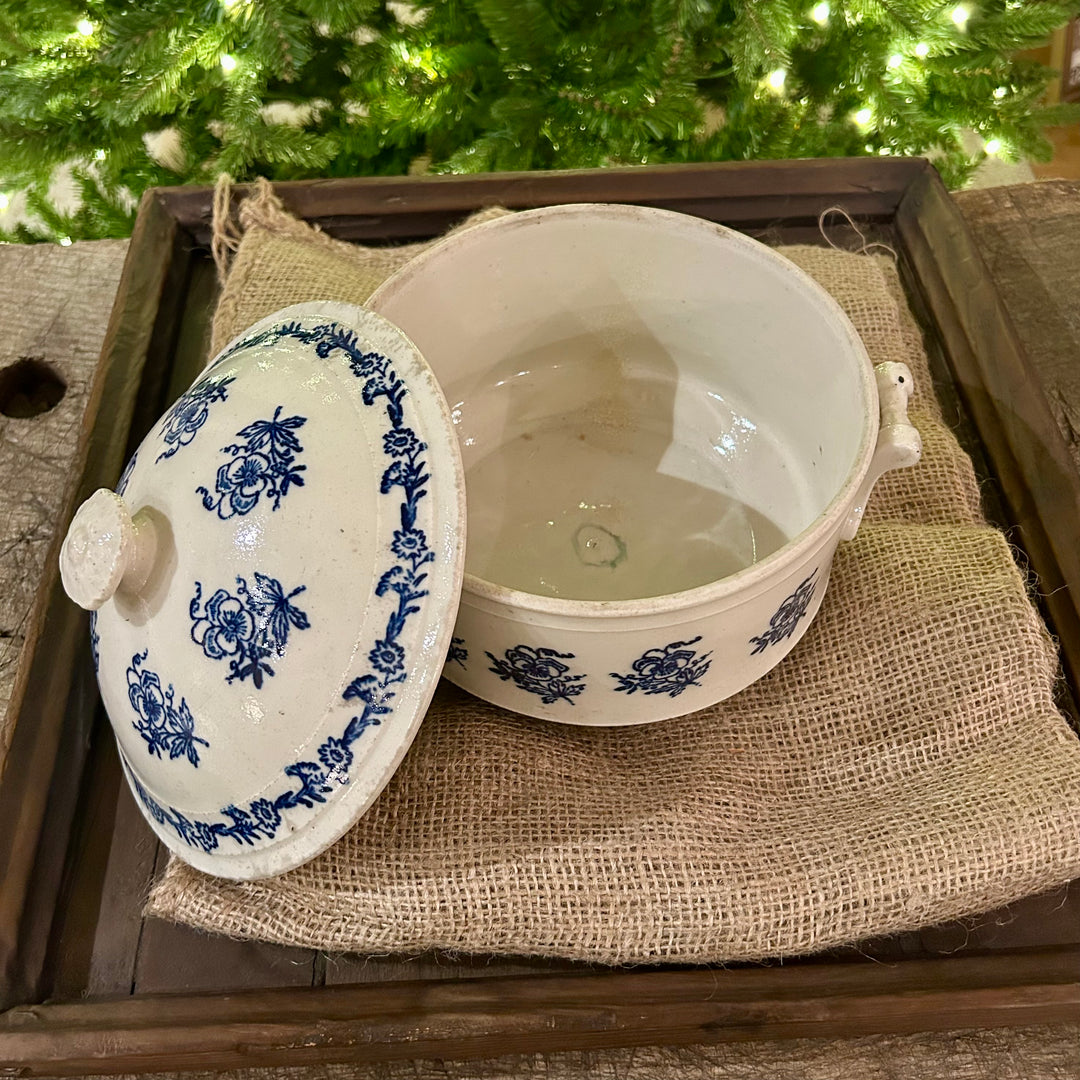 Antique blue & white tureen