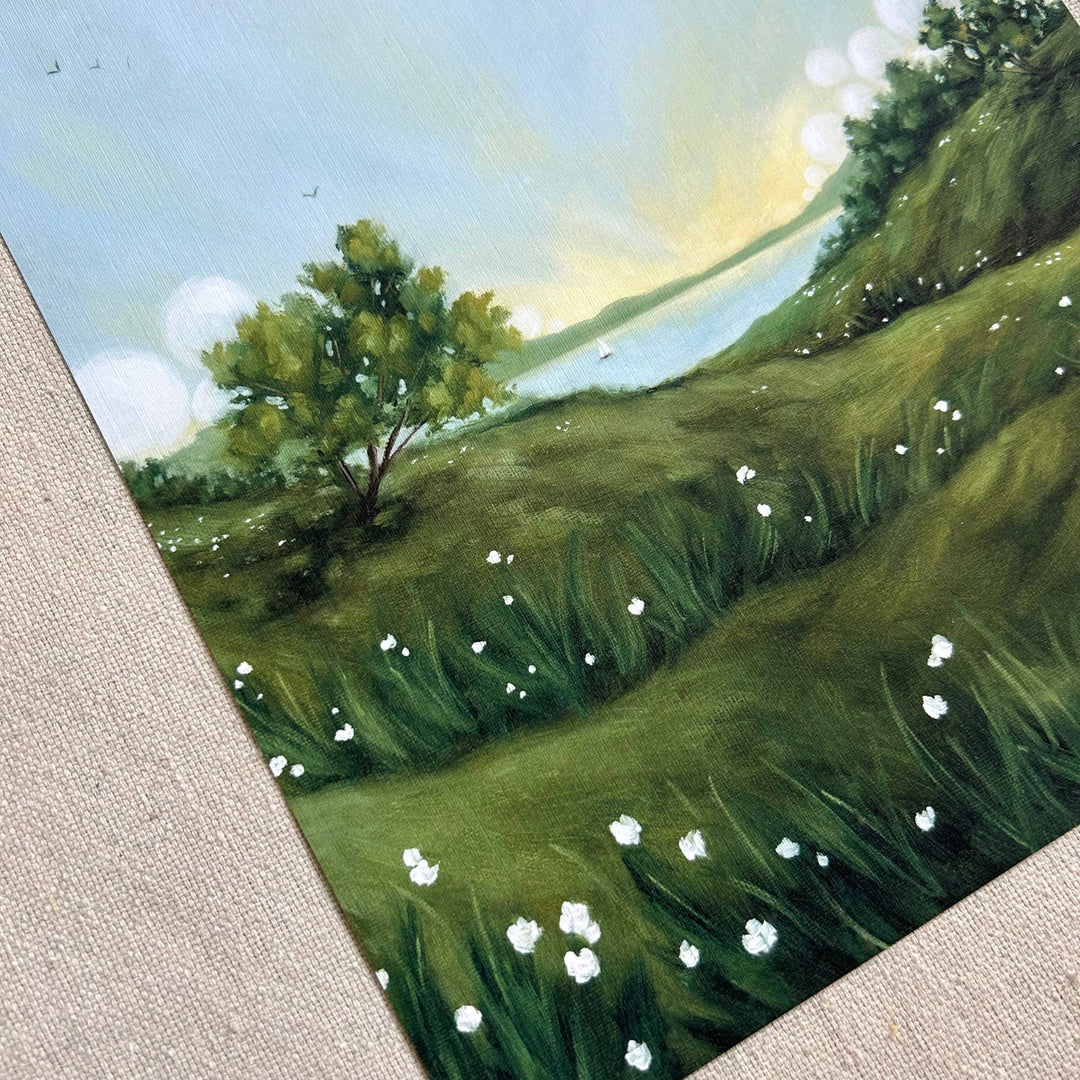 "When the Flowers Faced East" Fine Art Print framed