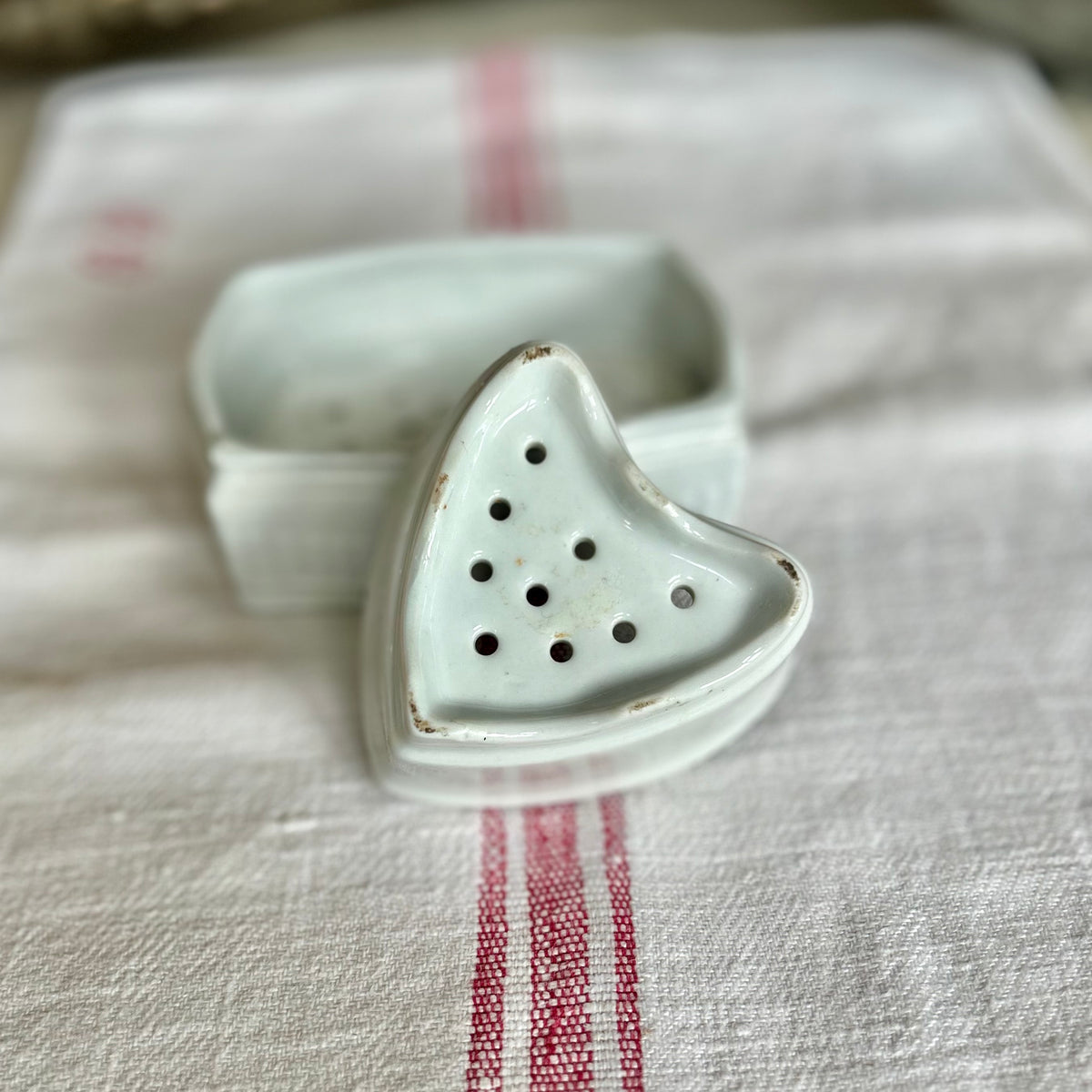 Vintage Porcelain Heart Soap Dish Insert
