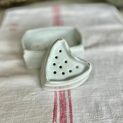 Vintage Porcelain Heart Soap Dish Insert