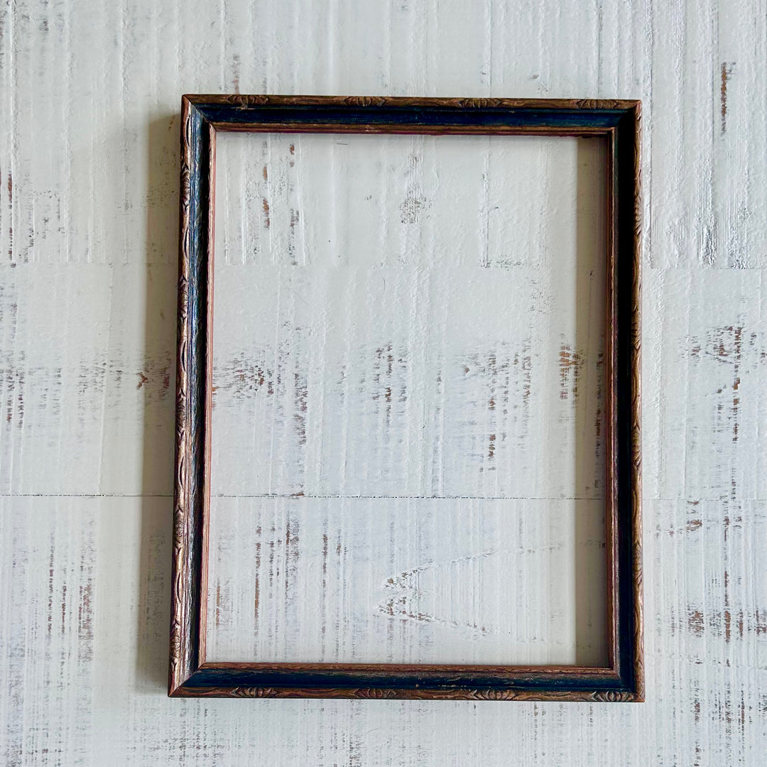 Vintage black & gold wood frame