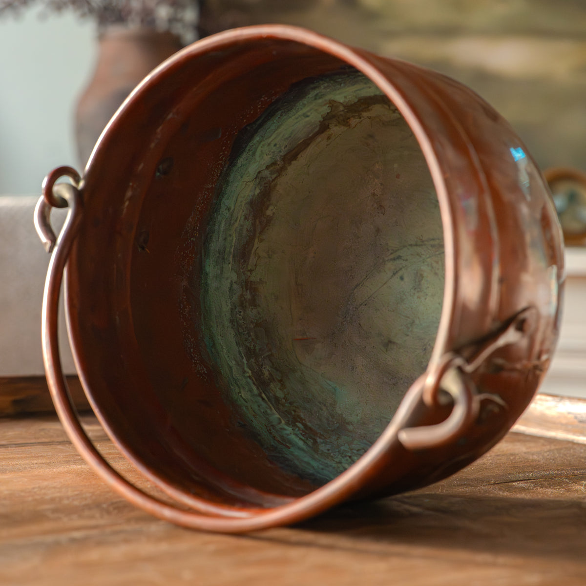 Antique French Copper Cauldron