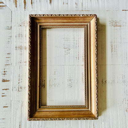 Vintage solid wood gilt frame