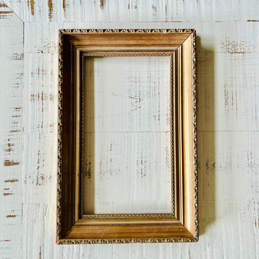 Vintage solid wood gilt frame