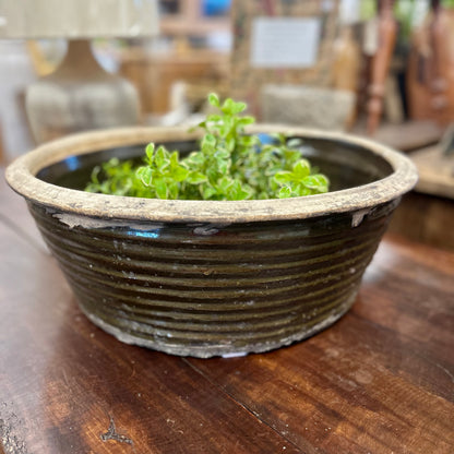 Antique European Glazed Earthenware Bowl