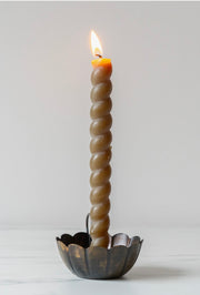 Antiqued Scallop Taper Candle Holder