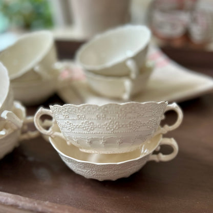 Vintage Spode Jewel Soup Bowls — Set of 4 (two sets available)