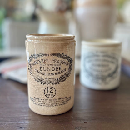 Vintage James Keiller & Son Dundee Marmalade Pot (12 oz – Nestlé Canada)