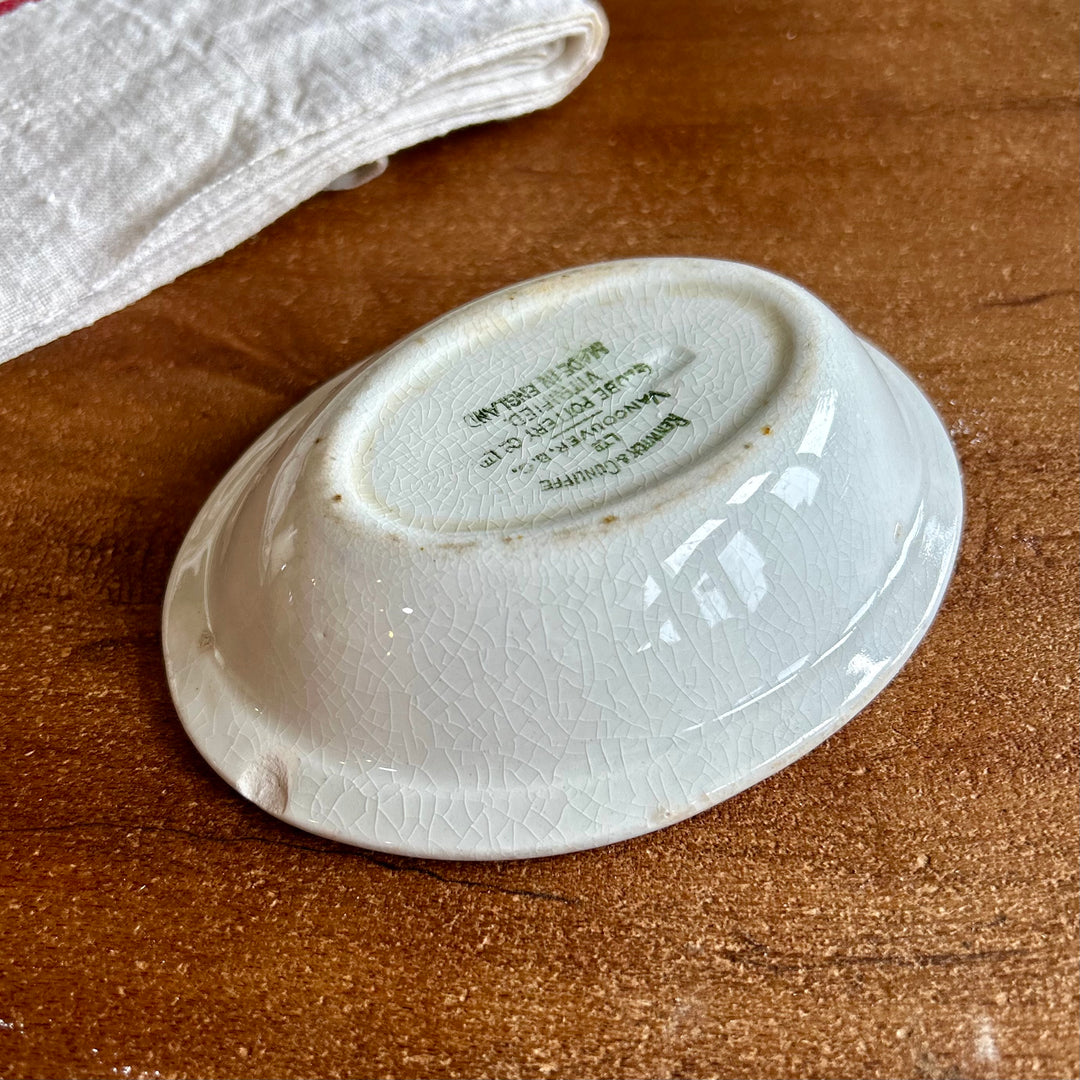 Vintage English Ironstone Soap Dish | Globe Pottery Co.