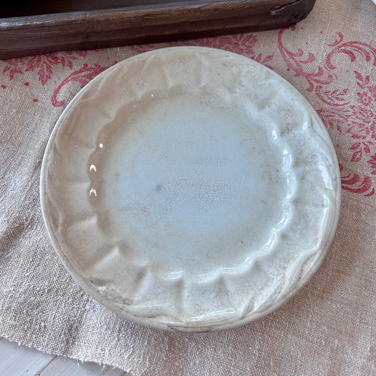 Set of 3 Antique ironston Plates mid-19th century