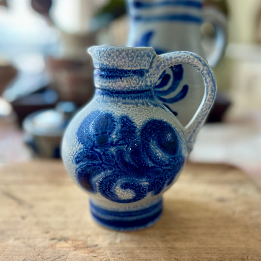 Alsatian Pottery Jug, France (Mid-20th Century)