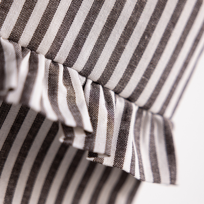 Brown Striped Holiday Stocking