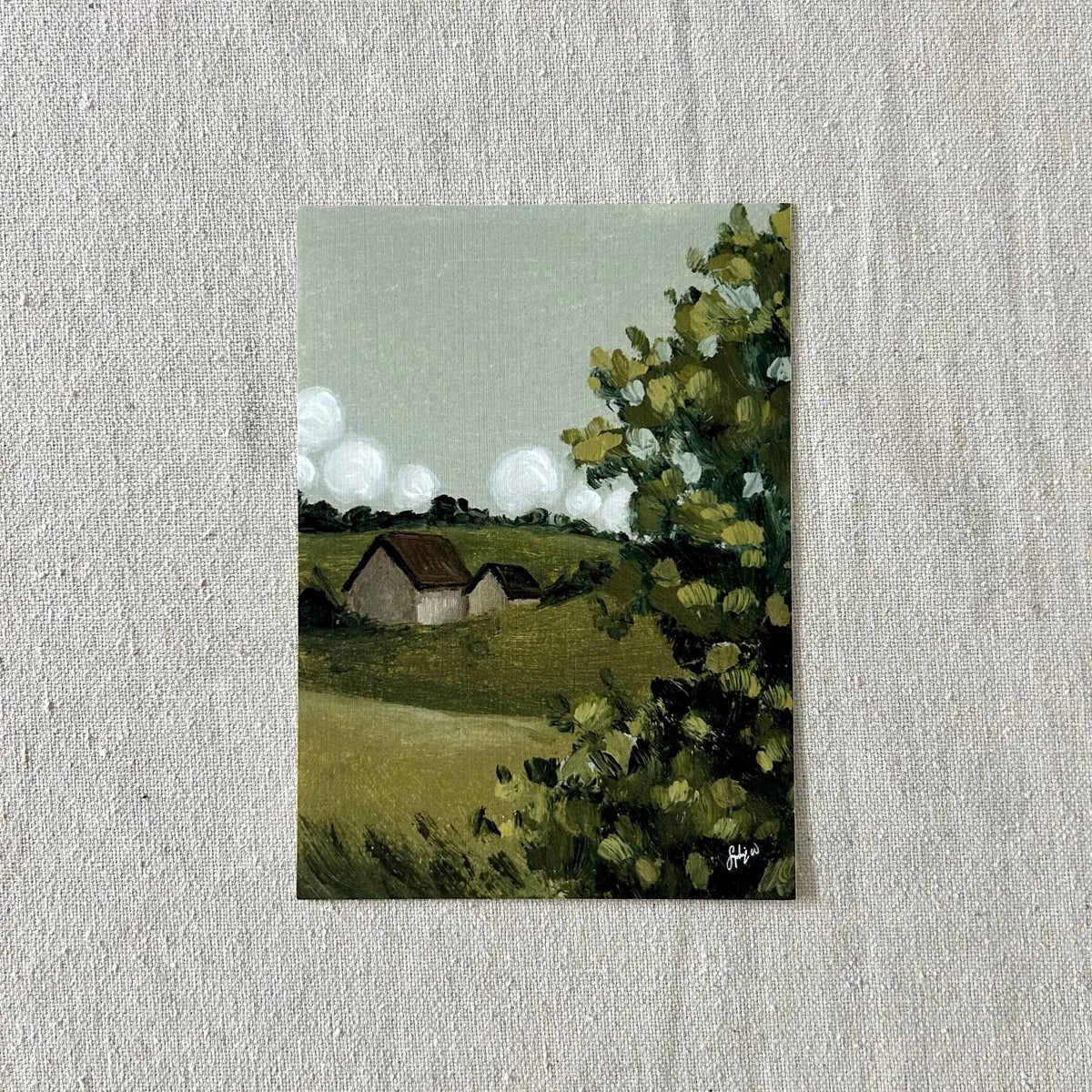 "Villas on the Green" Fine Art Print (Framed)