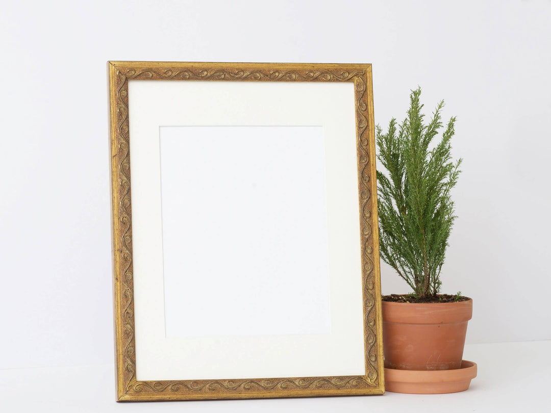 Photo Frame - Gold Leaf With Brown Highlights