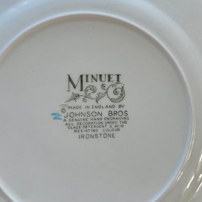 Vintage Johnson Bros Minuet Ironstone Plates – Set of 4