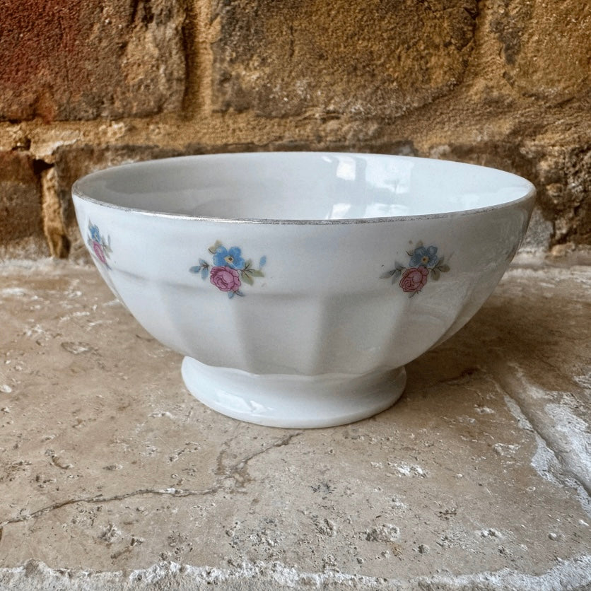 French Café au Lait Bowl with Floral Motif
France, c. 1920s–1940s