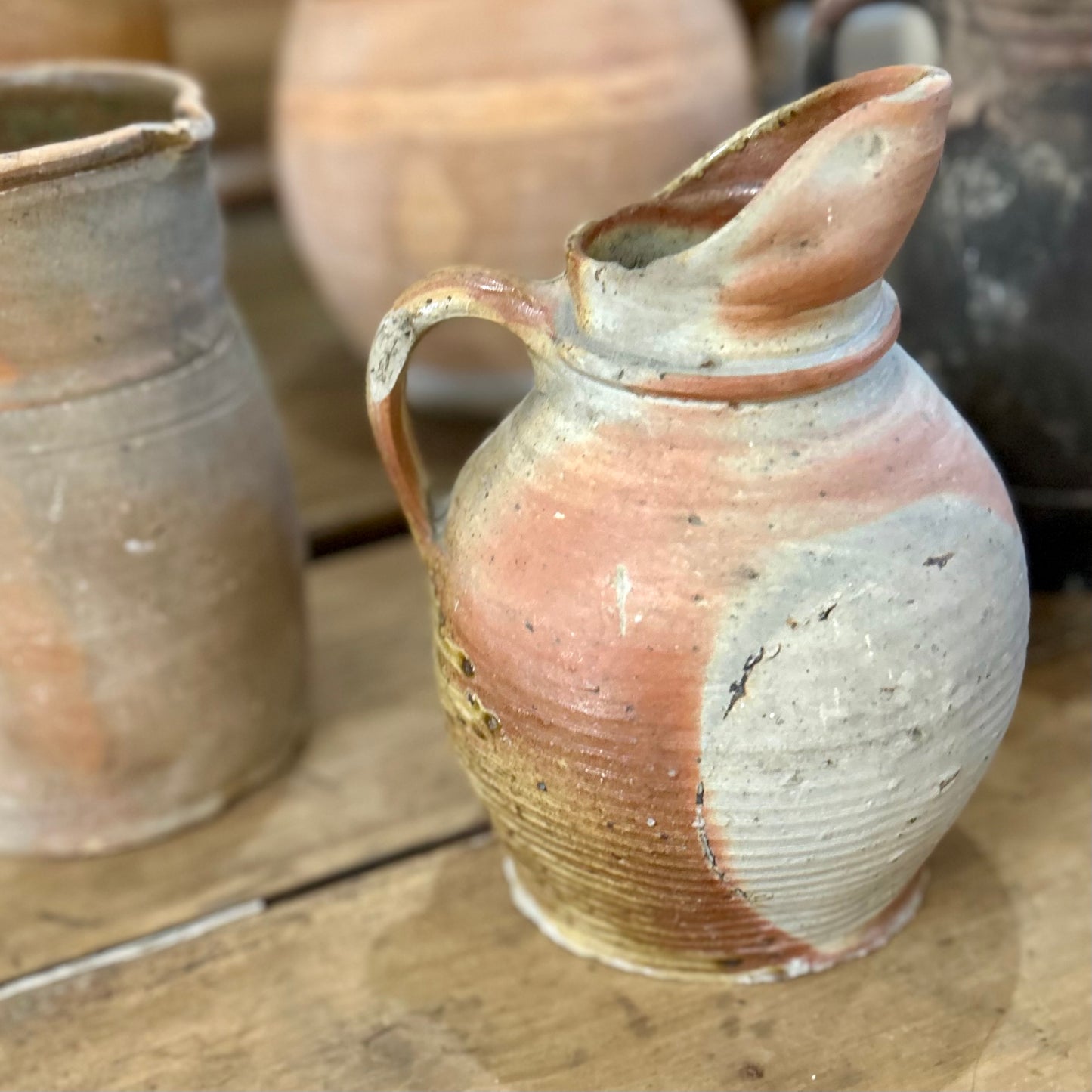 Antique French Terracotta Pitcher