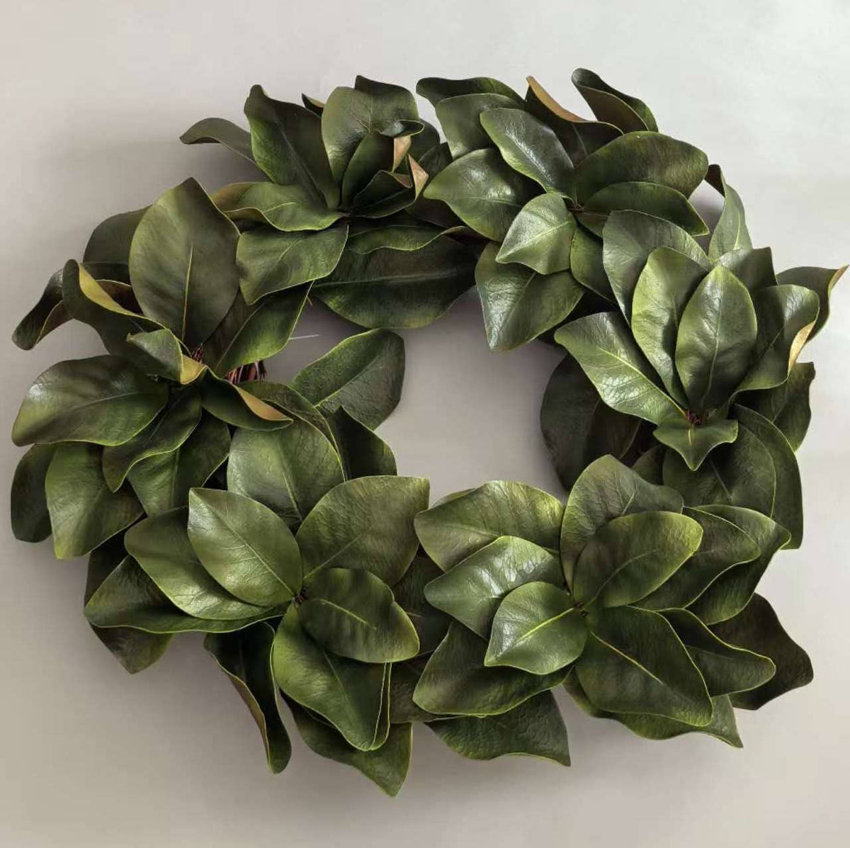 Faux Magnolia Leaf Wreath 28''