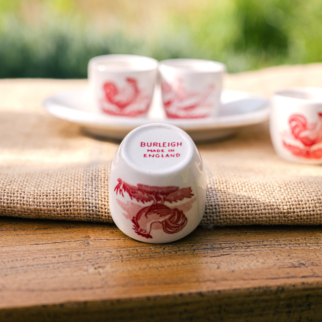 Burleigh English transferware egg cups - set of 4