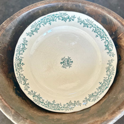 Antique French Longchamp “Régent” Faïence Plate – 12”