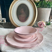 Johnson Bros. “Rosedawn” Pink Ironstone two Place Settings (chippy)