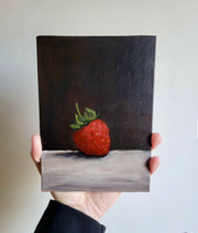 Strawberry- Framed Original 5x7”
