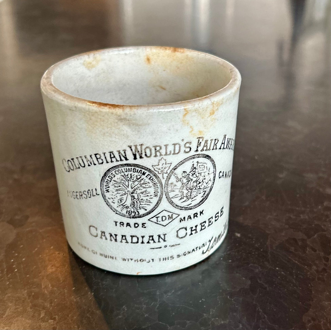 Millar’s Royal Paragon Canadian cheese crock circa 1889