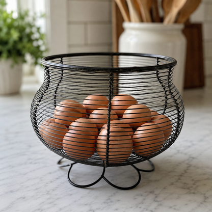 Vintage Wire Egg Basket
