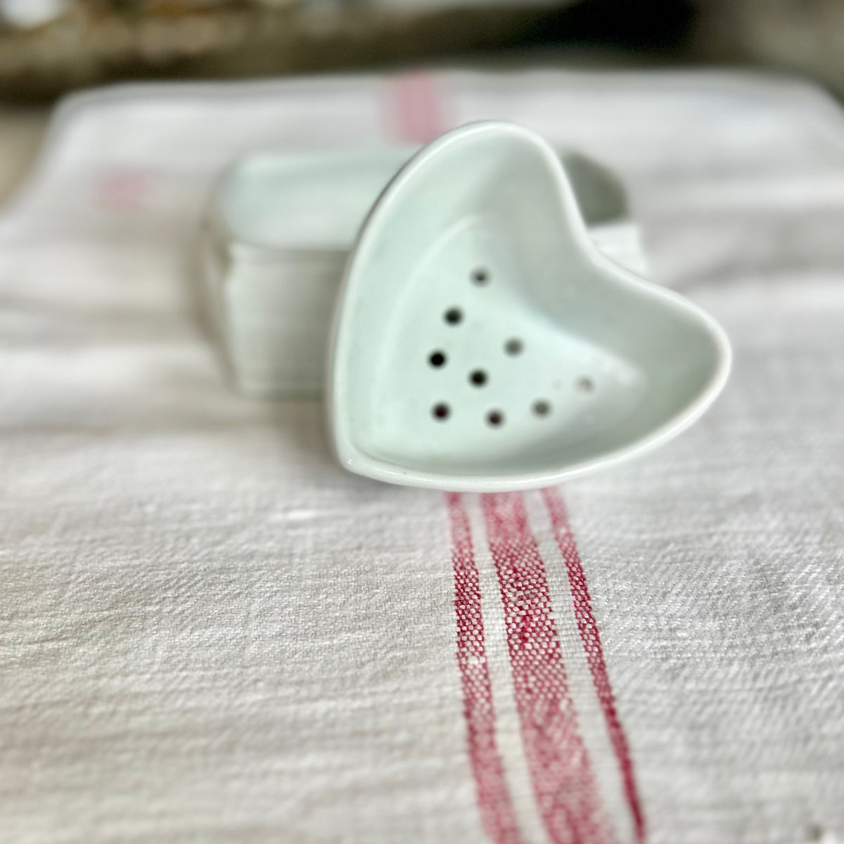 Vintage Porcelain Heart Soap Dish Insert