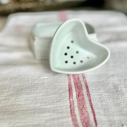 Vintage Porcelain Heart Soap Dish Insert