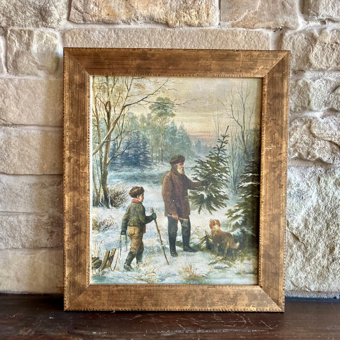 Christmas tree hunting (framed)