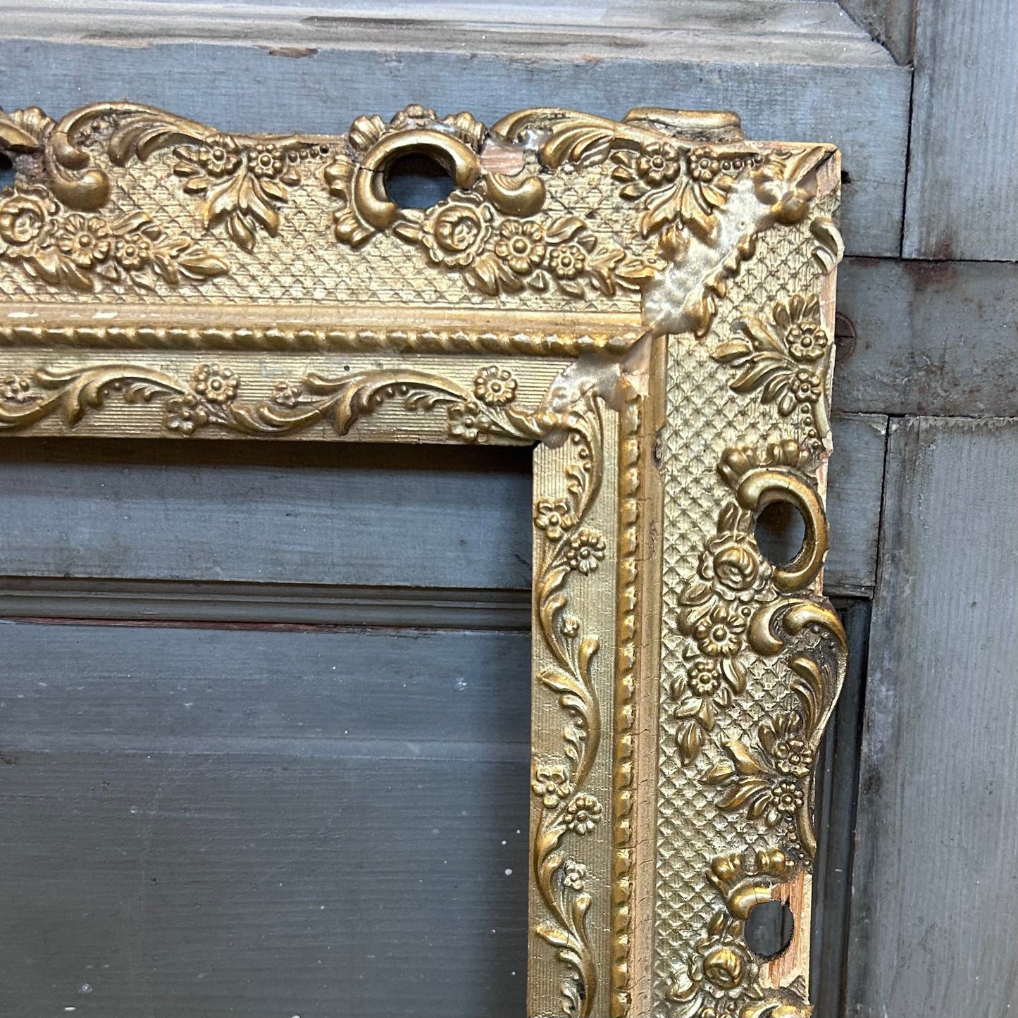Antique Ornate Gilt Floral Frame