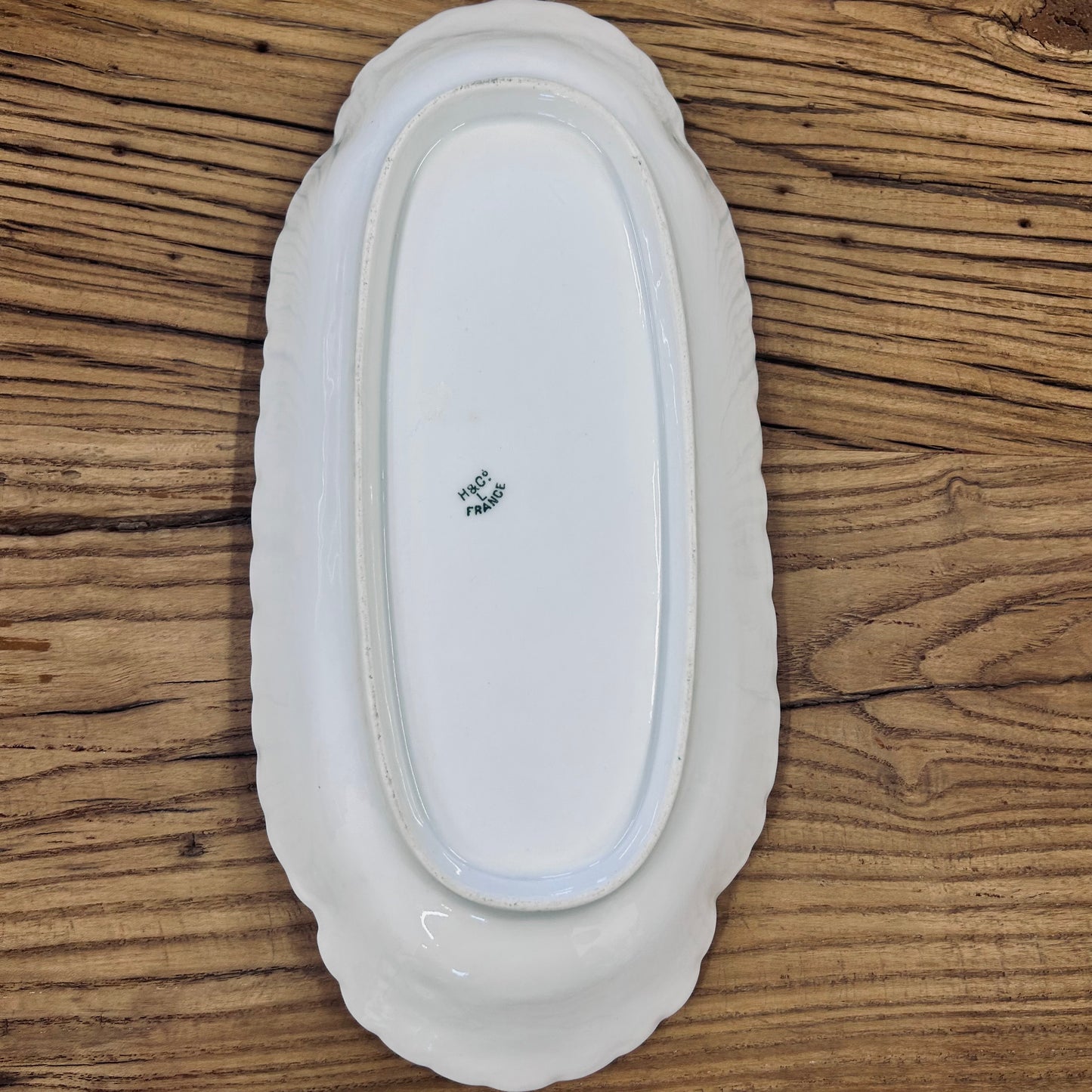 Vintage French White Porcelain Serving Platter – H & C France